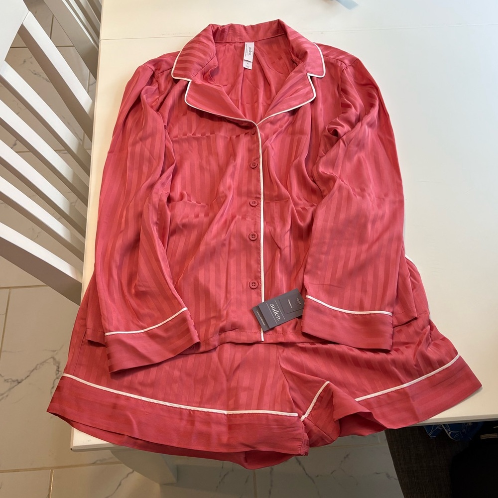 Women's Auden Pink Satin Pajama Set